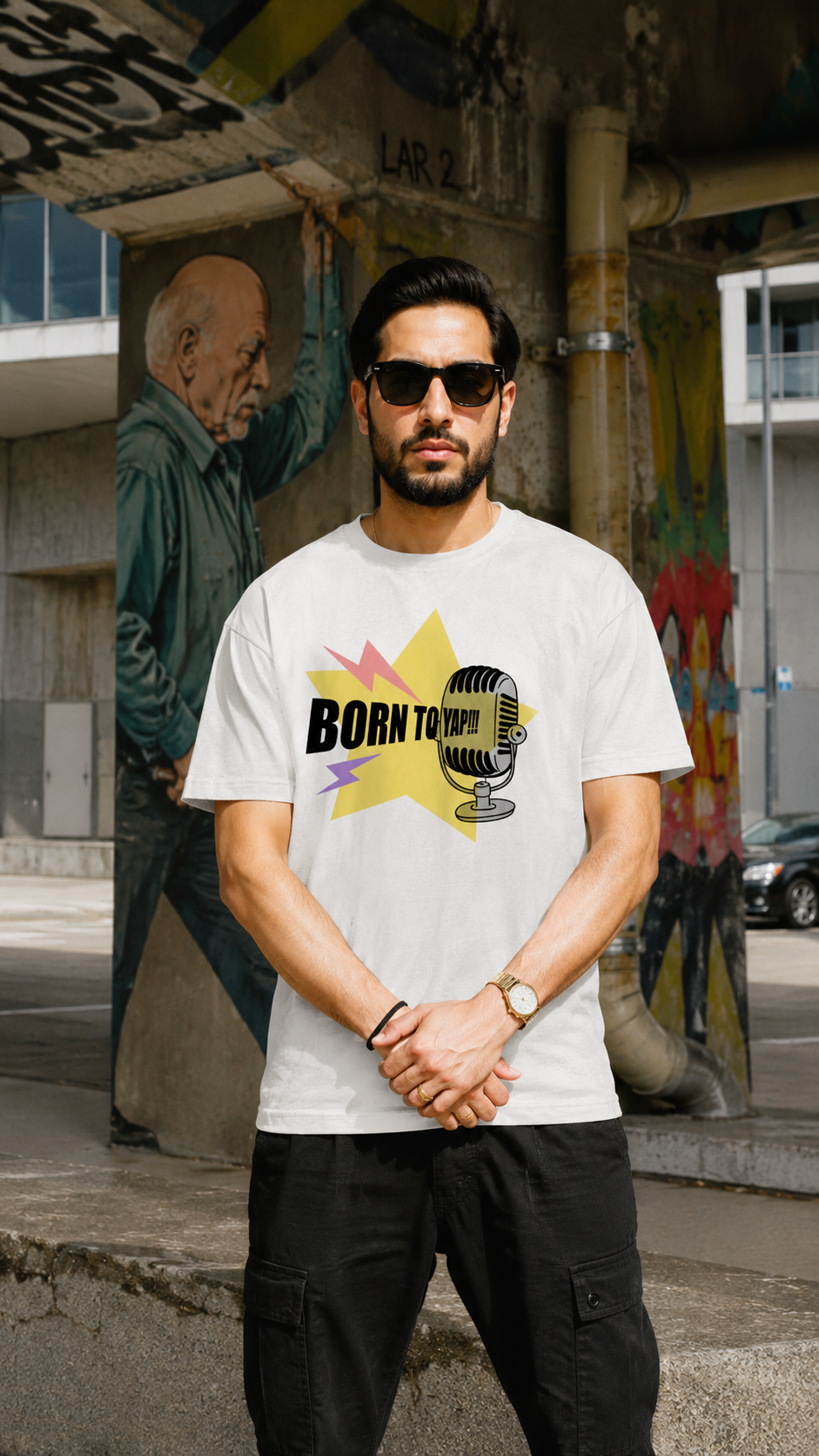Born to Yap- Unisex premium tee white