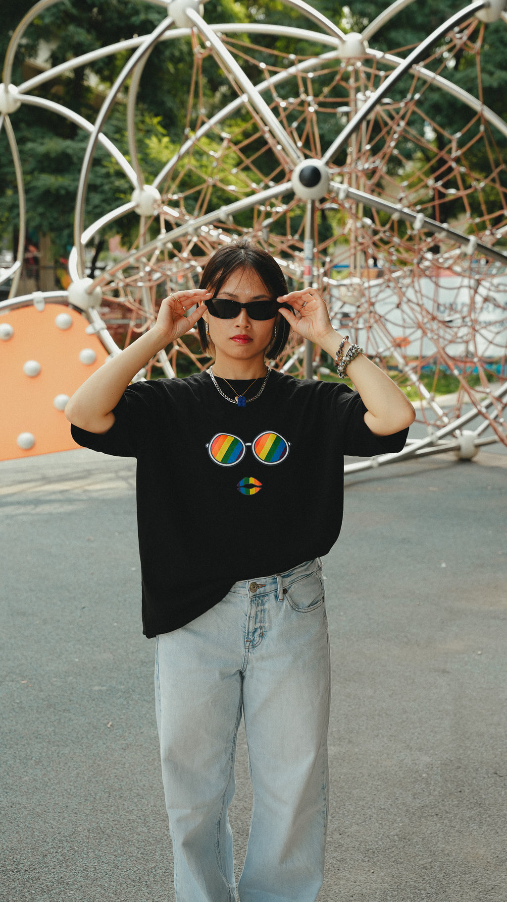 Love Always Wins Back- Unisex premium heavyweight tee- Black