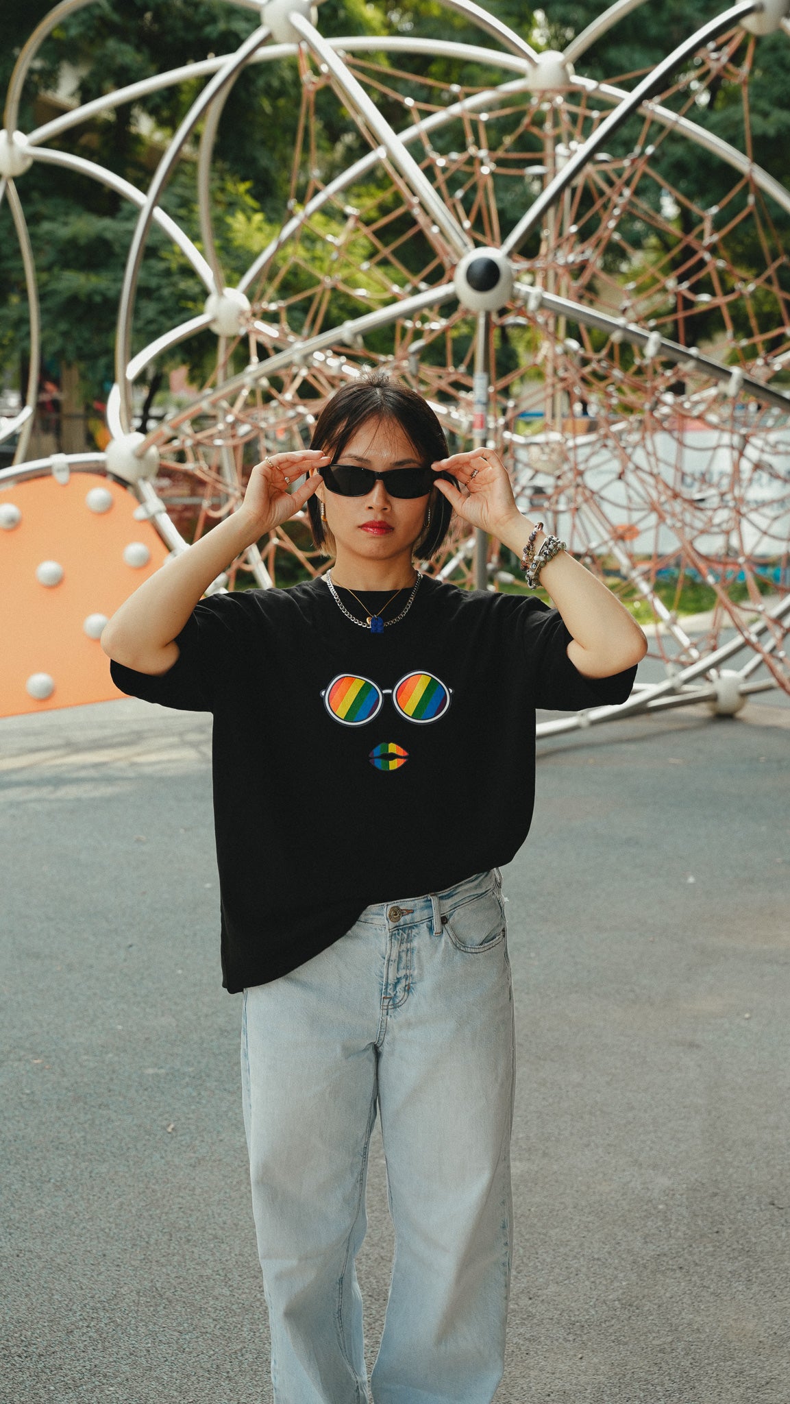 Love Always Wins Back- Unisex premium heavyweight tee- Black