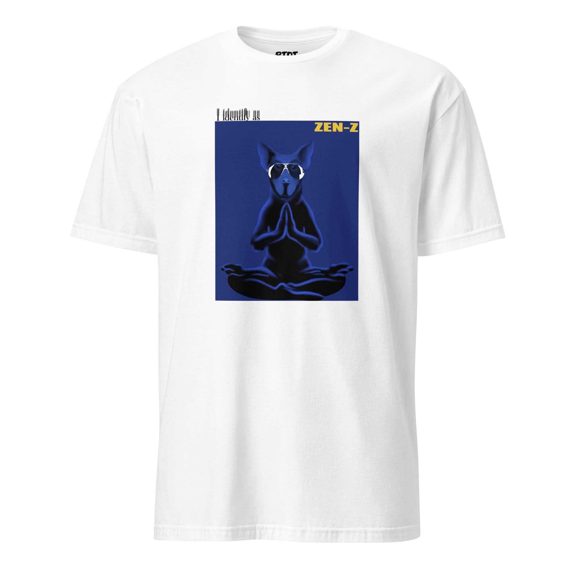 I Identify as Zen - Z - Relaxed Blue on white Unisex tee - thebtdtstore