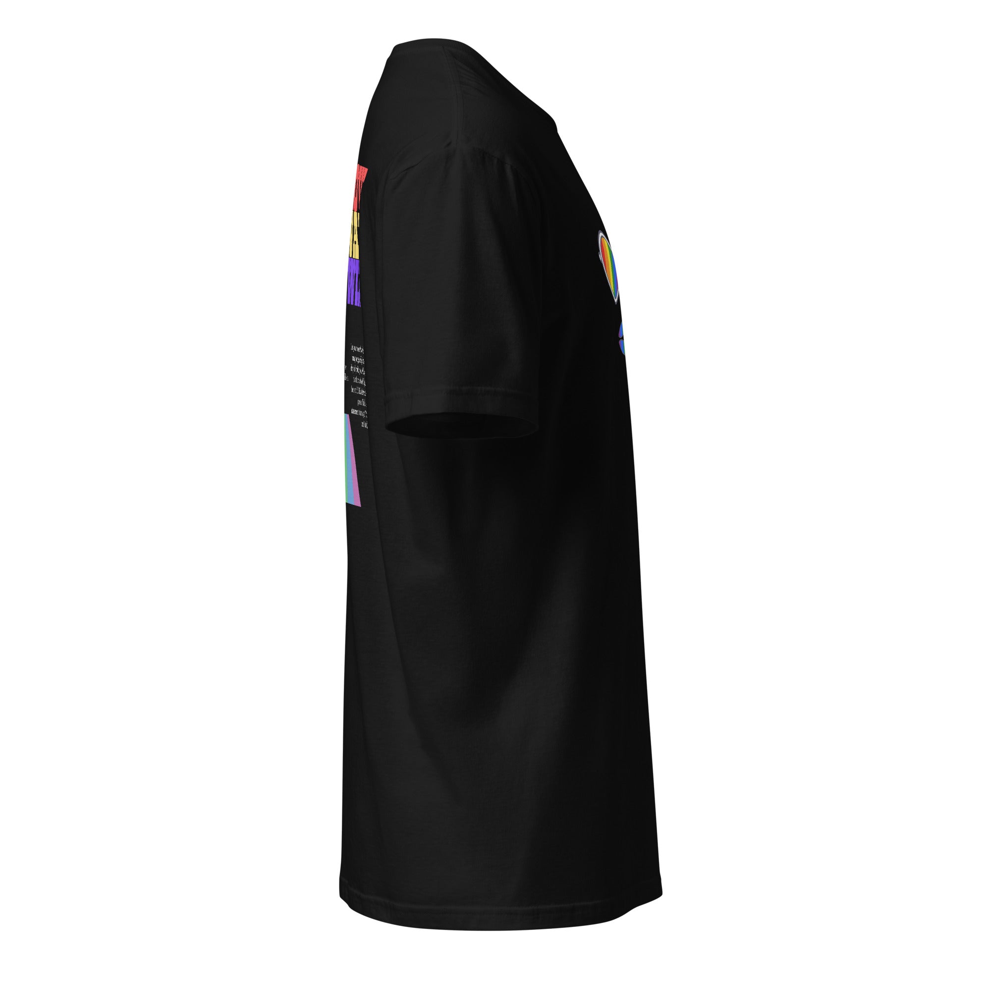 Love Always Wins Back - Unisex premium heavyweight tee - Black - thebtdtstore