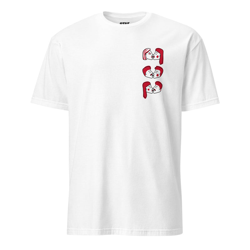 Love Always Wins Back - Unisex premium heavyweight tee - White - thebtdtstore