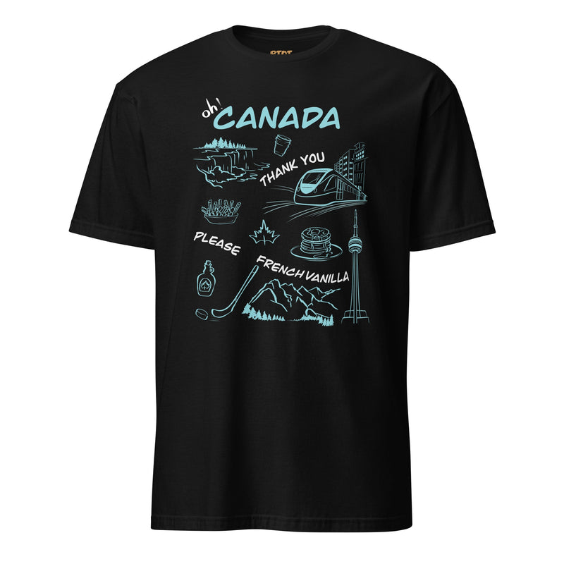Oh Canada! True North T-Shirt Unisex - Black - thebtdtstore