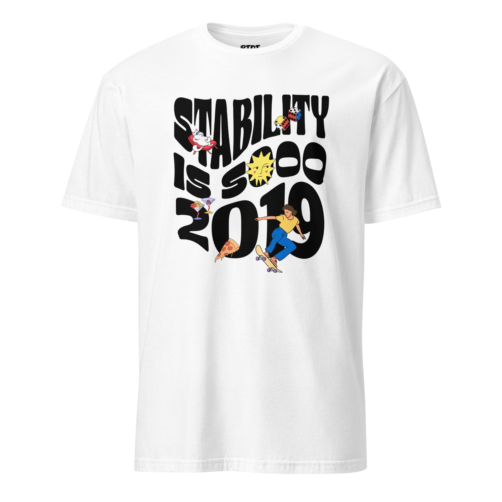 Stability is so 2019 Unisex Premium Heavyweight Tee - White - thebtdtstore